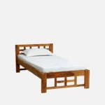 Aonlora Wooden Single Bed with Elegant Appearance and Strong Base in Natural Tone - Image 3