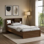 Hamta Decoration Engineered Wood Single Bed with Headboard Storage Wooden Bed for Bedroom Living Room Home