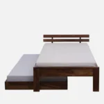 Eosmo Sage Single Bed With Box Storage In Walnut Finish - Image 7
