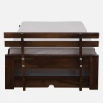 Eosmo Sage Single Bed With Box Storage In Walnut Finish - Image 8