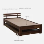 Eosmo Sage Single Bed With Box Storage In Walnut Finish - Image 11