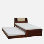 Weto Single Bed in Wenge Finish with Box Storage - Image 4