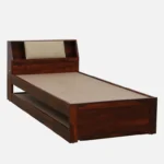 Weto Single Bed in Wenge Finish with Box Storage - Image 10