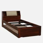 Weto Single Bed in Wenge Finish with Box Storage - Image 12