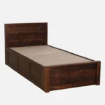 Eorten Sheesham Wood Single Bed In Provincial Teak Finish With Box Storage - Image 6