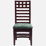 Street Teak Wood Dining Chair (Brown Green  (SET OF 2) - Image 6