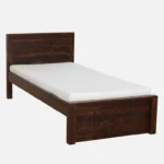 Lorixa Solid Wood Single Bed in Rich Walnut Tone - Image 6