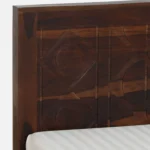 Qalvora Wooden Single Bed with Strong Base in Natural Finish - Image 7