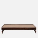 Qalvora Wooden Single Bed with Strong Base in Natural Finish - Image 10
