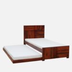 Grlina Wooden Single Bed in Warm Honey Oak Finish - Image 6