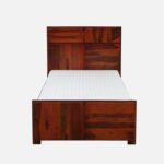 Grlina Wooden Single Bed in Warm Honey Oak Finish - Image 8