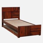 Grlina Wooden Single Bed in Warm Honey Oak Finish - Image 10