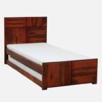 Grlina Wooden Single Bed in Warm Honey Oak Finish - Image 12