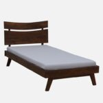 Senviro Solid Wood Single Bed with Elegant Headboard Design - Image 11