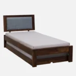 Oelmora Solid Wood Single Bed with Minimalist Design and Smooth Finish - Image 3