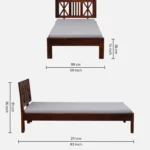 Roodlore Single Bed in Classic Natural Wood Finish - Image 3