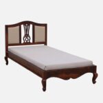 Trivona Solid Wood Single Bed with Natural Grain Texture - Image 2
