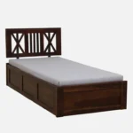 Iarthvia Solid Wood Single Bed in Raw Natural Finish - Image 3
