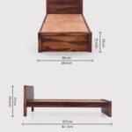Vimbera Solid Wood Single Bed in Rustic Natural Tone - Image 7