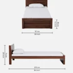 Norten Sheesham Wood Single Bed In Honey Oak Finish - Image 8