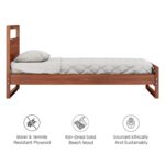 Ava Sheesham Wood Single Bed In Provincial Teak Finish - Image 4