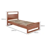 Ava Sheesham Wood Single Bed In Provincial Teak Finish - Image 9