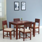Euenvra Solid Wood Dining Table with Clean Natural Look (SET OF 2)