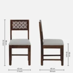 Euenvra Solid Wood Dining Table with Clean Natural Look (SET OF 2) - Image 10