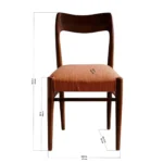 Sky Retro Dining Chair In Natural Teak Finish (SET OF 2) - Image 5