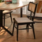 Siker Teak Dining Chair In Charcoal Black Colour (SET OF 2) - Image 3