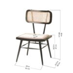 Siker Teak Dining Chair In Charcoal Black Colour (SET OF 2) - Image 4
