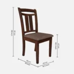 place Solid Wood Dining Chair In Mahogany Colour (SET OF 2) - Image 3