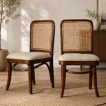 Kosmo Teak Wood Dining Chair In NaturalFinish (SET OF 2)