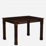 Sistel Sheesham Wood 4 Seater Dining Set In Scratch Resistant Provincial Teak Finish With Marble Top - Image 11