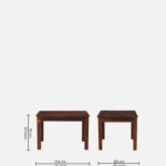 Forvyn Solid Wood 4 Seater Dining Set in Rich Organic Texture - Image 3