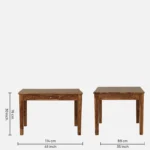 Aenvira Solid Sheesham Wood 4 Seater Dining Table Set in Elegant Natural Tone - Image 7