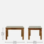 Rrivora Solid Wood Dining Table Set in Rich Natural Texture - Image 9