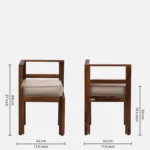 Yorvella Solid Wood Dining Table Set in Natural Harmony Finish - Image 4