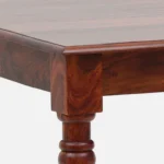 Denvora Solid Wood Dining Table in Pure Organic Finish - Image 4