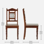 Denvora Solid Wood Dining Table in Pure Organic Finish - Image 9
