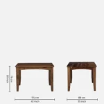 Sorevyn Sheesham Wood Dining Set in Natural Flow Texture - Image 6