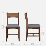 Sorevyn Sheesham Wood Dining Set in Natural Flow Texture - Image 11