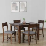 Nelmora Solid Wood Dining Table with Pure Grain Texture