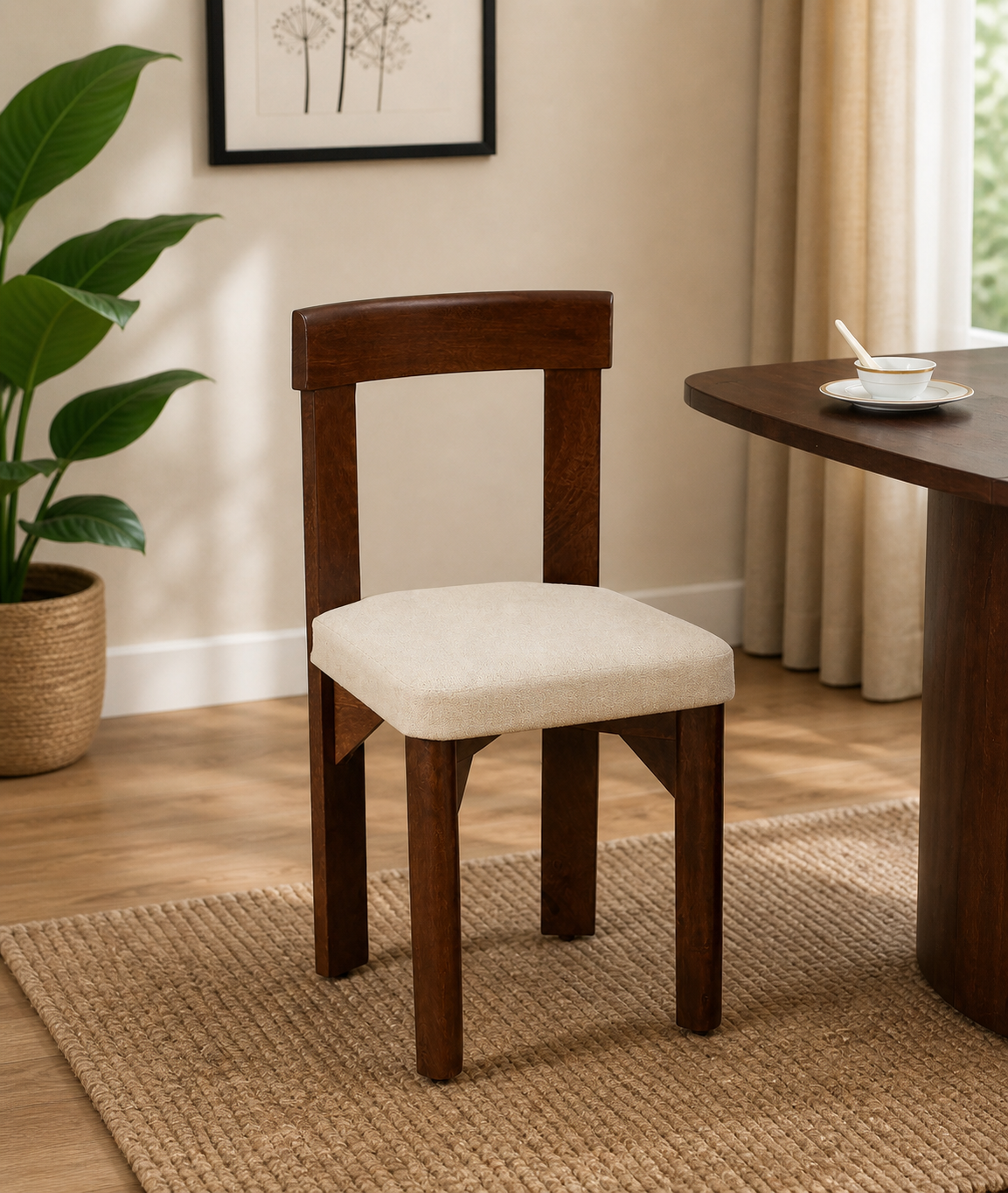 Aanya Wooden Dining Chair In Scratch Resistant Tubbaq Finish (SET OF 2)