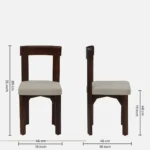 Aanya Wooden Dining Chair In Scratch Resistant Tubbaq Finish (SET OF 2) - Image 3