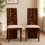 Room Sheesham Wood Dining Chairs in Honey Finish Set Of 2
