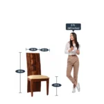 Room Sheesham Wood Dining Chairs in Honey Finish Set Of 2 - Image 3