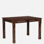 Alvora Wooden Dining Table in Pure Natural Finish with Elegant Design - Image 6