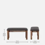 Alvora Wooden Dining Table in Pure Natural Finish with Elegant Design - Image 7