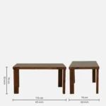 ldoria Sheesham Wood Dining Table in Classic Natural Finish - Image 12